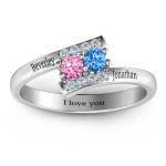Yaffie ™ Creates Personalised Two Stone Ring That Must Be Love - Custom Made