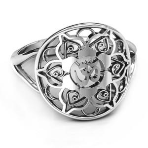 Yaffie™ Custom-Made Personalised Om Mandala Ring
