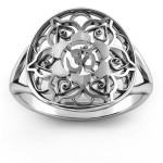 Yaffie™ Custom-Made Personalised Om Mandala Ring