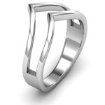 Yaffie ™ Custom-Made Geometric Ring - Personalised Peaks and Valleys Design