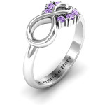 Yaffie ™ Custom-Crafted Personalised Infinity Ring - A Precious Keepsake
