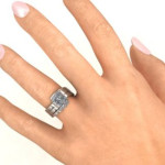 Yaffie ™ Custom Personalised Quad Princess Stone Ring with Accents