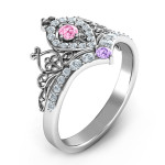 Yaffie ™ Custom-Made Personalised Tiara Ring - Queen of My Heart