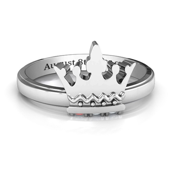 Yaffie ™ Custom Personalised Princess Tiara Ring for Royal Family