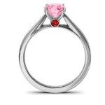 Yaffie ™ Custom-Made Royal Tulip Ring with Bezel Collar Stone, Personalised just for You