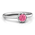 Yaffie ™ Custom-Made Scarlet Flower Ring with Personalization