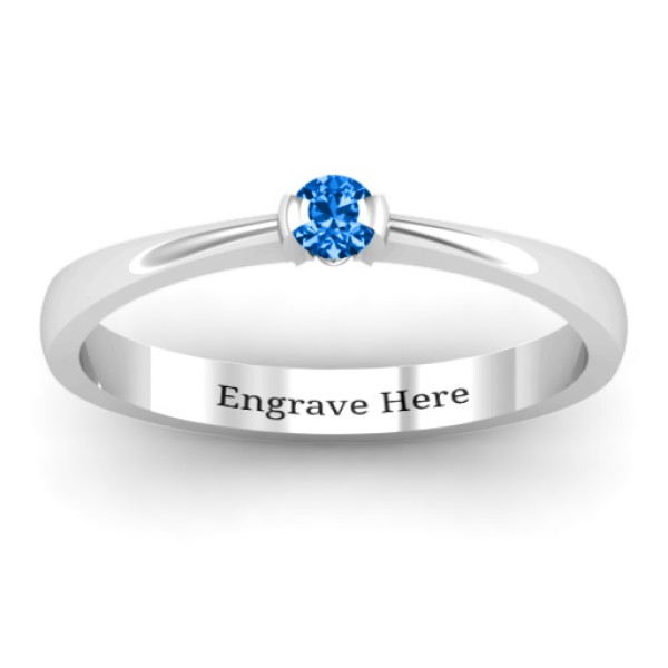 Yaffie ™ Custom Semi Bezel Set Solitaire Ring for Personalised Touch