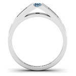 Yaffie ™ Customised Solitaire Bridge Ring - Crafted Just for You