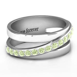 Yaffie ™ Custom-Made Personalised Sparkling Sash Ring