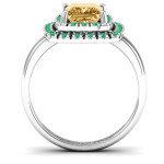 Yaffie ™ Custom Made Personalised Double Halo Princess Ring - Splendid Design