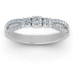 Yaffie™ Custom Made Personalised Split Shank Past, Present, and Future Ring