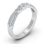 Yaffie™ Custom Made Personalised Split Shank Past, Present, and Future Ring