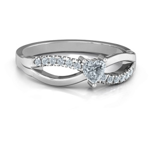 Personalised Split Shank Heart Promise Ring - Custom Made By Yaffie™
