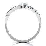 Yaffie ™ Custom-Made Personalised Split Shank Heart Promise Ring