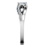 Yaffie ™ Custom-Made Personalised Split Shank Heart Promise Ring