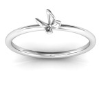 Yaffie Custom-Made Personalised Stackr Ring with Soaring Butterfly Design