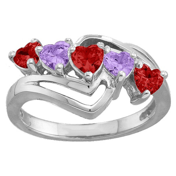 Yaffie ™ Custom Made Personalised Starburst Heart Ring