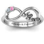 Yaffie ™ Custom-Made Personalised 210 Stone Infinity Ring for Nana