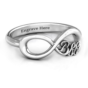 Yaffie ™ Custom Personalised Infinity Ring for Best Friends Forever (BFF)