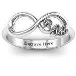Yaffie ™ Custom Personalised Infinity Ring for Best Friends Forever (BFF)