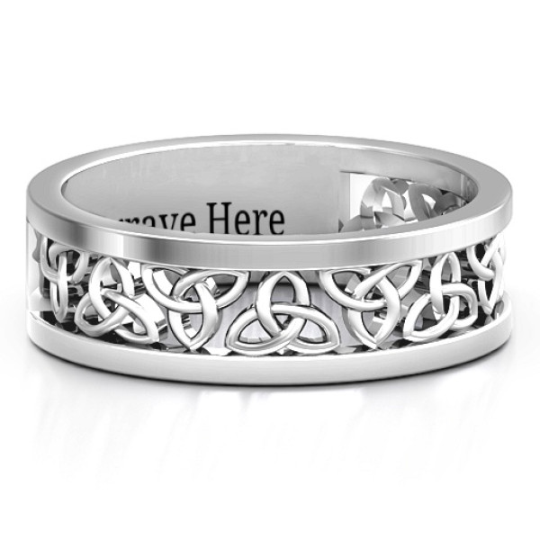 Personalised Celtic Wreath Men's Ring - Custom Made By Yaffie™
