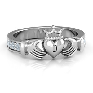 Yaffie ™ Custom-Made Personalised Claddagh Ring with Accent Details