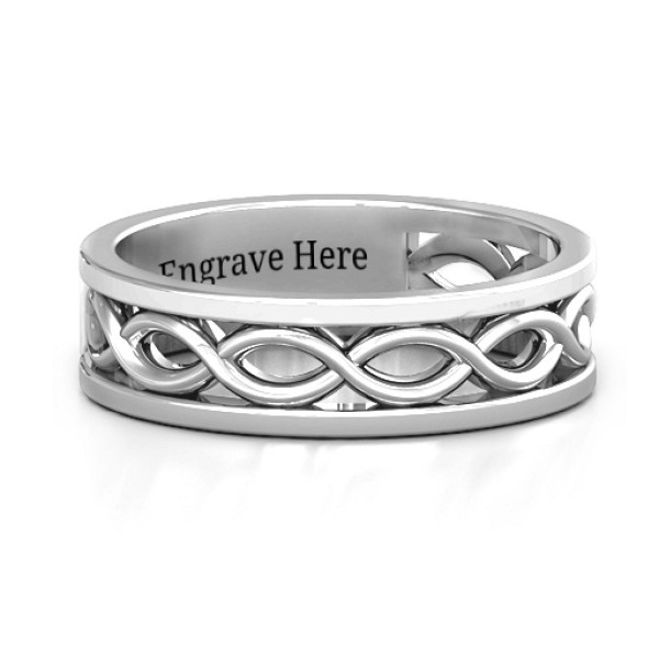 Yaffie ™ Custom Made Personalised Diadem Infinity Ring for Women