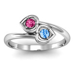 Yaffie ™ Custom-Made Double Heart Bypass Ring - Personalised for You