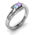 Yaffie™ Custom Double Princess Bypass Ring with Accents for Personalization