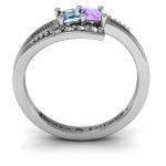 Yaffie™ Custom Double Princess Bypass Ring with Accents for Personalization