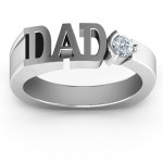 Yaffie ™ Custom-Made Birthstone Men Ring with Peridot Stone - Personalised for the Best Dad
