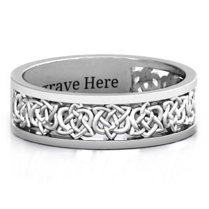 Personalised Half Eternity Celtic Ring - Custom Made By Yaffie™