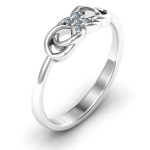 Customizable Infinity Knot Ring with Accents - Handcrafted by Yaffie ™