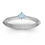 Yaffie ™ Customised Knife Edge Solitaire Ring - Personalised for You