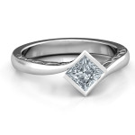 Yaffie™ Custom-made Personalised Krista Princess Cut Ring