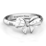 Yaffie ™ Custom-made Personalised Papillon Bow Ring