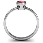 Yaffie ™ Customised Raised Bezel Set Pear Ring - Personalised Design