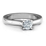 Yaffie ™ Custom-Made Personalised Solitaire Ring with a Simple Design