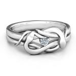 Yaffie ™ Customised Snake Lover Knot Ring for Personalization
