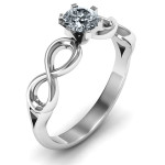 Yaffie ™ Customised Solitaire Infinity Ring for Personalization