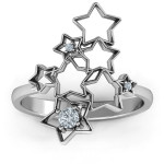 Yaffie ™ Custom Made Personalised Sparkling Constellation Ring