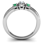 Yaffie ™ Custom Made Personalised Triple Round Stone Ring