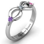 Yaffie ™ Custom Made Personalised Three Stone Infinity Ring