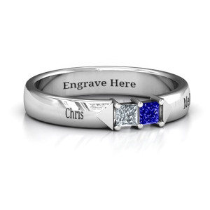 Customizable Yaffie™ Timeless Romance Ring with Personalised Engraving