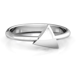 Personalised Triangle Pebble Geometric Ring - Custom Made By Yaffie™