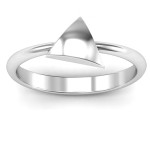 Yaffie ™ Custom Made Personalised Geometric Triangle Pebble Ring