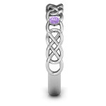 Yaffie ™ Custom TwoStone Interwoven Infinity Ring with Personal Touch