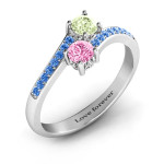 Yaffie™ Custom Two Stone Ring with Filigree Settings and Sparkling Accents - Personalised Design