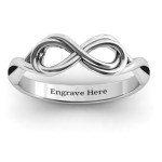 Yaffie™ Custom-Made Personalised Wired for Love Infinity Ring