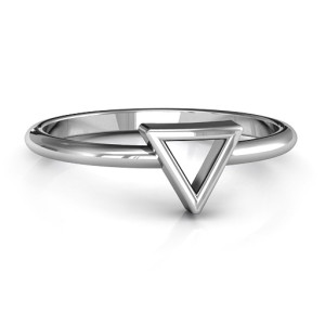 Yaffie ™ Custom Personalised Triangle Ring for a Unique Touch.